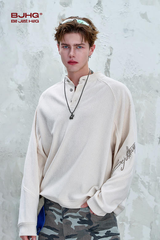 BJHG不计后果禅意立领卫衣外套男款秋季2025新款中式刺绣廓形外套 商品图5