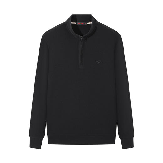 【7A抗菌2A防螨/远红外发热】柒牌男装新疆棉保暖半开衫套头卫衣129W70700 商品图4