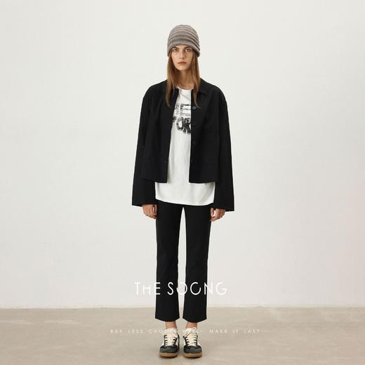 THESOONG|"随性自在"经典舒适弹力线条感直筒休闲裤HBKZ6813 商品图2
