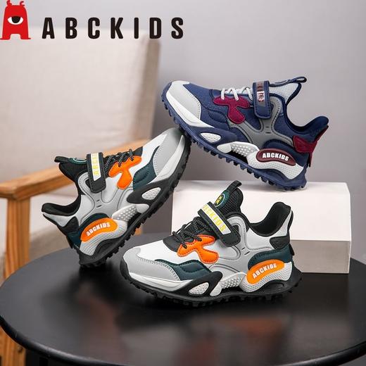 Abckids男童鞋子秋季新款中大童儿童运动鞋皮面防水小学生跑步鞋28-38 商品图0