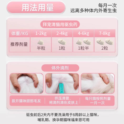 拜耳 拜宠清 喜倍安海乐妙猫咪体内体外驱虫药除蜱虫跳蚤非泼罗尼滴剂 商品图3