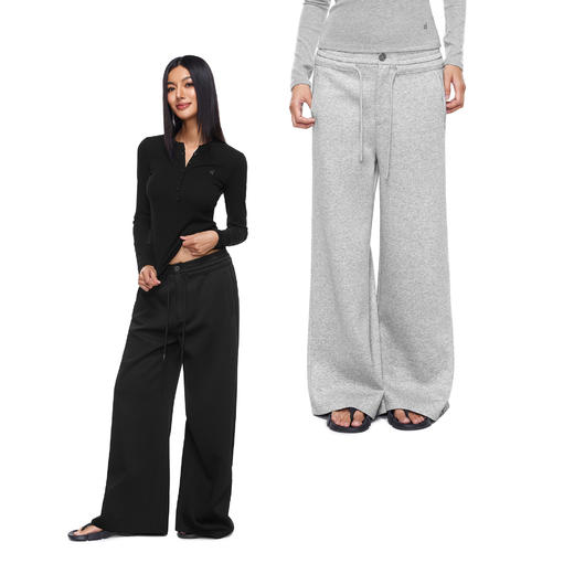 FDR官方店 亲肤透气廓形运动长裤卫裤男女秋季宽松抽绳阔腿休闲裤 商品图0