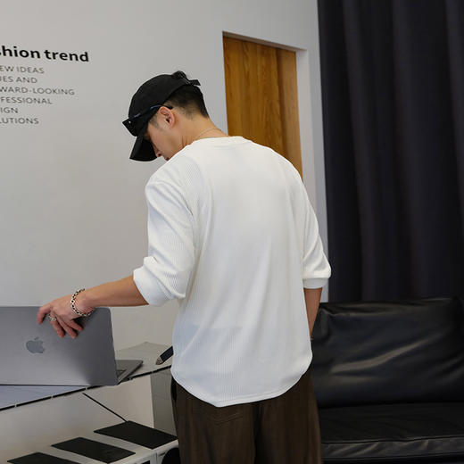 徐太浪微弹套头亨利领卫衣男2025新款秋季透气宽松休闲打底衫衣服 商品图3