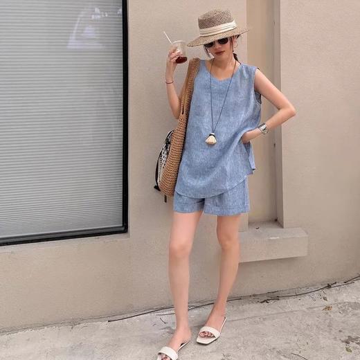 Gesamy法式棉麻无袖套装｜不用凹造型，迎面而来的慵懒高级【3-7天发货】 商品图5