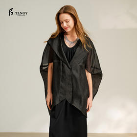 TANGYcollection天意2025秋季新品商场同款茛绸连帽女外套L251045