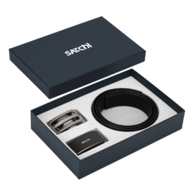 6942199077958125 沙驰satchi 男式腰带头层牛皮商务外穿休闲皮带青年【节日礼物套盒】