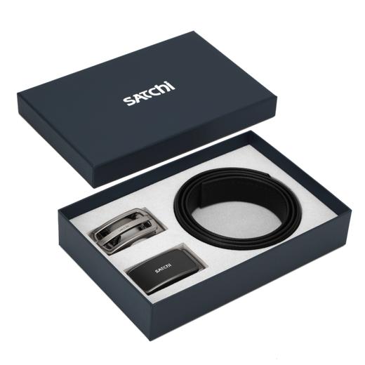 6942199077958125 沙驰satchi 男式腰带头层牛皮商务外穿休闲皮带青年【节日礼物套盒】 商品图0