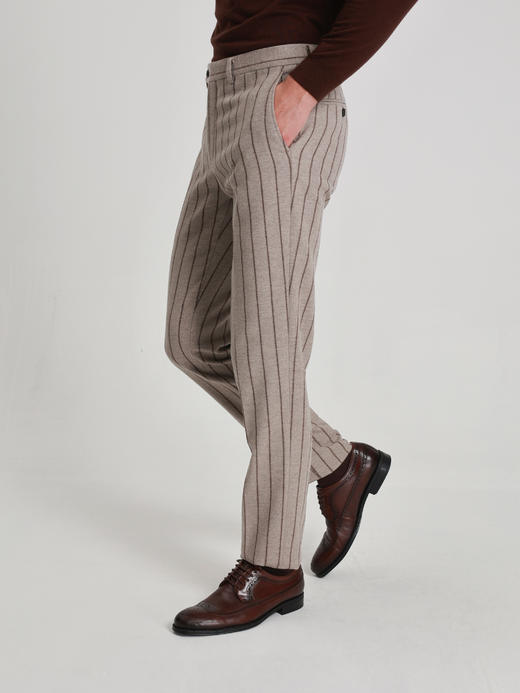 callisto雪茄棕绵羊毛西裤 商品图2