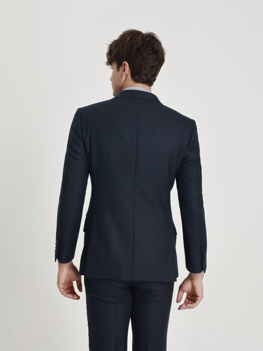 callisto星空蓝绵羊毛戗驳领西服 商品图4