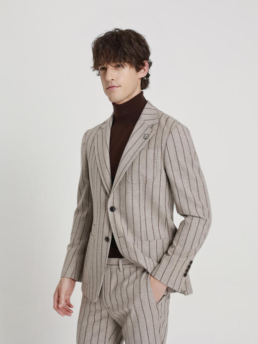 callisto雪茄棕绵羊毛西服 商品图3