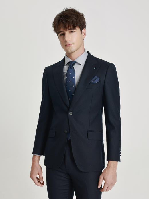 callisto星空蓝绵羊毛戗驳领西服 商品图2