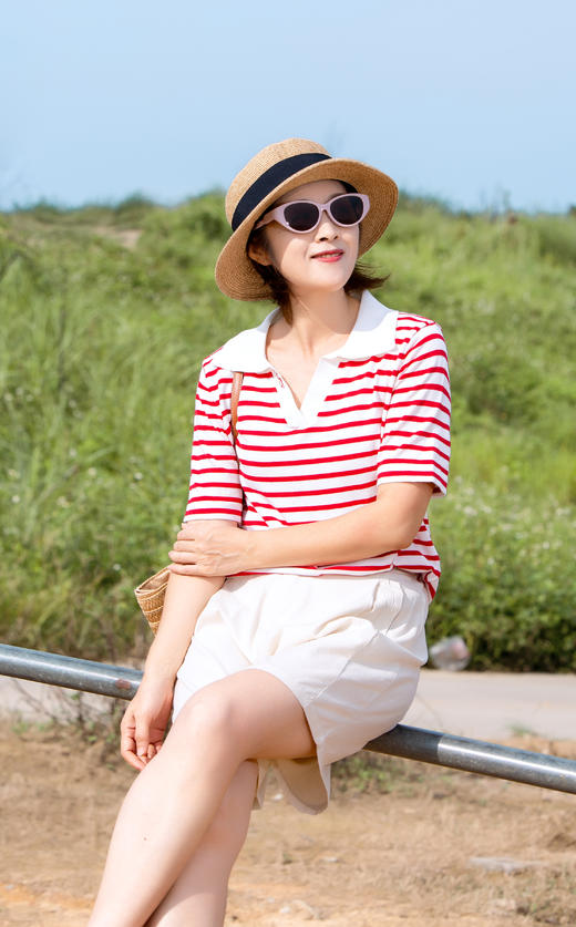 POLO领条纹上衣 商品图0