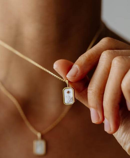 🤩谁能拒绝专属自己星座的守护项链呀❗️❗️  【1990独家定制设计】深海贝母＋星座浮雕，‎阳光下折射银河光芒💫 商品图1