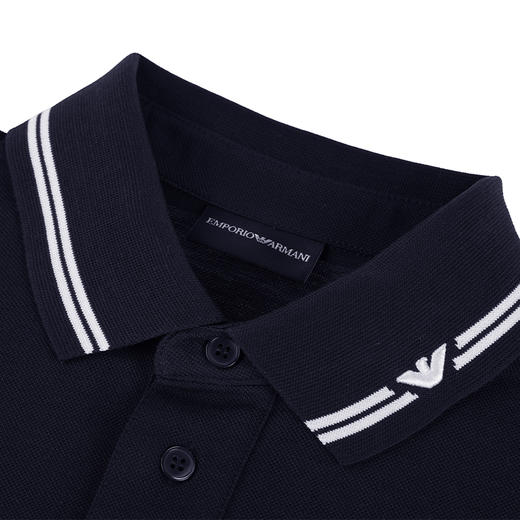 【特惠秒】Emporio Armani 男士全棉刺绣领标logo休闲短袖Polo T恤12385 商品图12