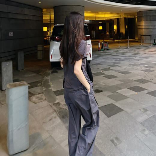 ROMI STUDIO“基础随性”高密度棉双贴袋抽绳工装休闲裤RWCAX64990  商品图4