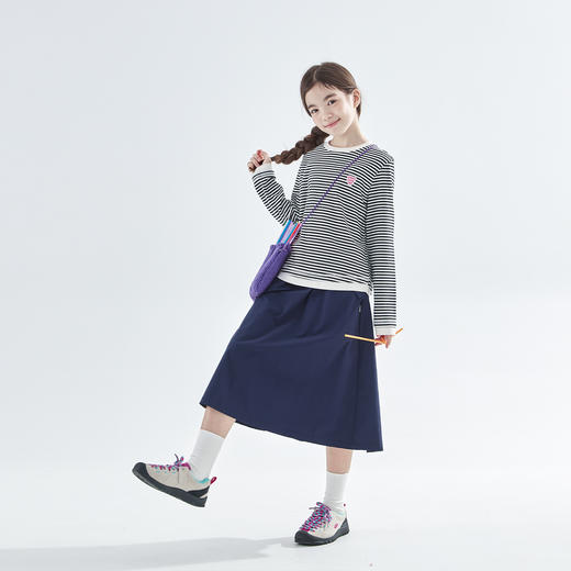 cicochild25年秋季新款亲子中大女童条纹长袖T恤精梳棉打底衫内搭 商品图1