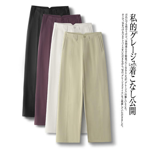 lt-10074414192025夏季薄款超钛棉抗皱九分直筒哈伦裤时尚显瘦宽松高贵休闲裤子 商品图1