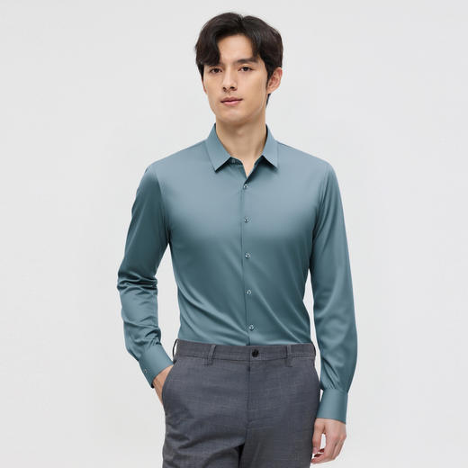 【无痕易打理】圣得西男士针织衬衫2025秋季新款扛皱易打理商务风 商品图13