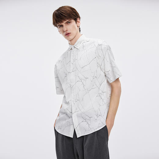 gxgjeans男装 25夏款男士短袖衬衫时尚潮流休闲百搭校园通勤青少年开衫上衣K&C 商品图1