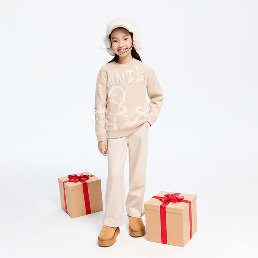 女童全腰针织裤冬季新款安奈儿童装EG546572 商品图3