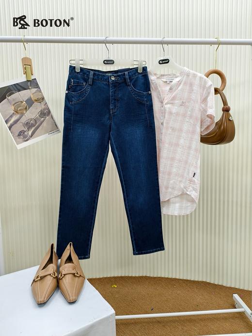 【买2件送1件！尾货清仓不退换】波顿女士弹力九分牛仔裤LE370 商品图2