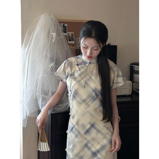 ＬＳＢ全开襟古法旗袍少女日常可穿清冷感2025新款复古民国风高端气质夏 商品图1