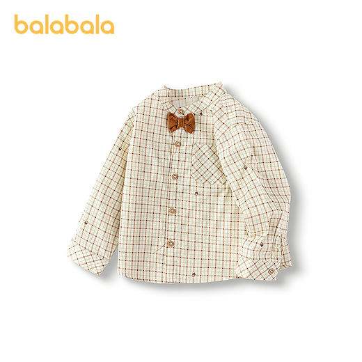 【商场同款】巴拉巴拉宝宝长袖衬衫男童衬衣2025秋装新款上衣时尚 商品图4