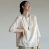 牧衣游原创 净色纯棉衬衫新品轻薄柔软质朴休闲百搭文艺衬衣 稚雪 商品缩略图0