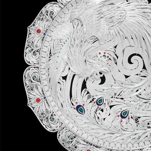 子佩集S999银手工银花丝【凤舞云霄花丝盘】大师工坊原创设计【FWYX】2506 商品图2