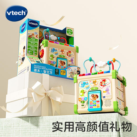 新品伟易达源木智立方六面体多功能益智早教2岁宝宝婴儿绕珠玩具 商品图4