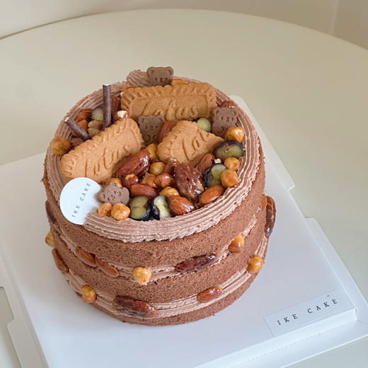 焦糖坚果裸蛋糕（夹心内含坚果！老人、小孩及过敏人士，请谨慎食用！） 商品图0