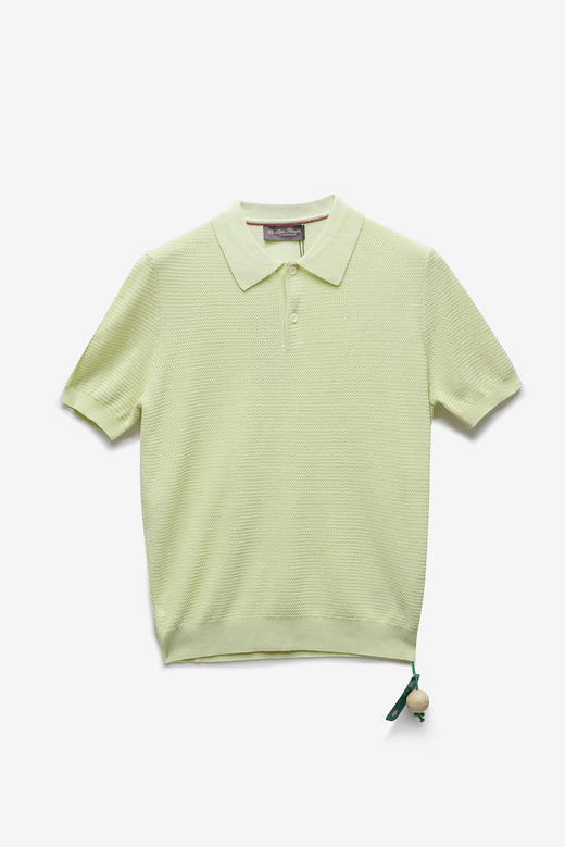 意式奢华2025夏季新款天丝亚麻混纺透气凉感针织短袖POLO衫男款！ 商品图5