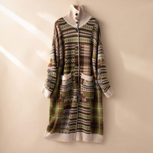 【北欧女王】重磅牛货！100纯山羊绒显瘦宽松大衣外套女CYR240103 商品图0