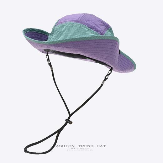 【山系户外❗轻薄大檐渔夫帽】高效防晒穿戴舒适，轻巧耐脏可水洗，快速排湿透气不闷，轻盈不压发型，男女夏季出游防晒拼色透气遮阳工装登山帽QQ 商品图0