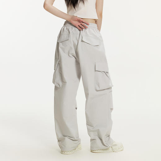 YKYB黄子韬 潮流打褶直筒户外休闲裤 宽松百搭松紧腰薄款工装长裤Y53NXK033 商品图3