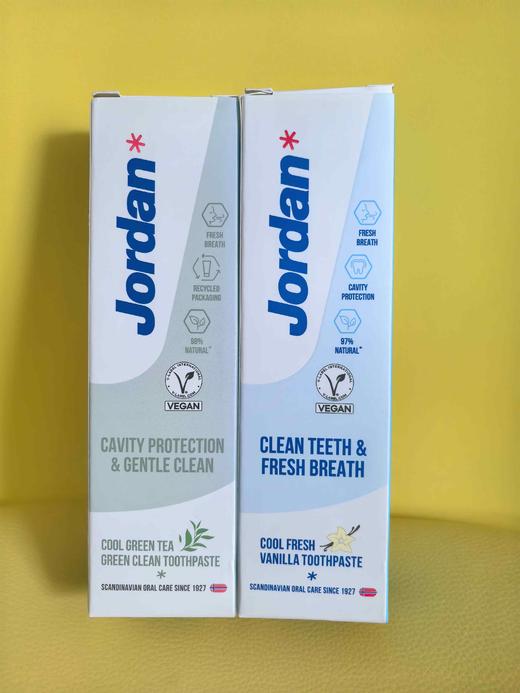 Jordan自然净爽、清新牙膏（绿茶味、香草味）1000g效期26年7月下单备注口味 商品图1