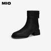 MIO米奥时装靴圆头高跟增高弹力靴时尚百搭纯色女靴M255625065 商品缩略图0