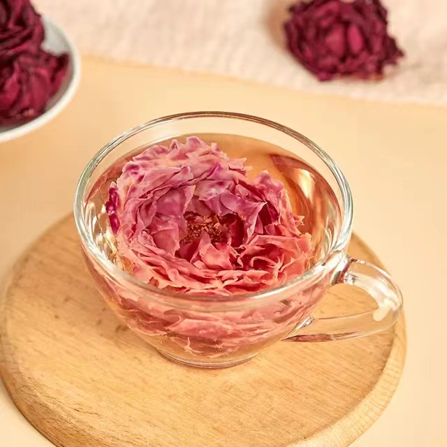 有机大朵玫瑰花冠茶#有机重瓣玫瑰低温冻干，每天一杯，情绪平和颜色好~花青素满满~~