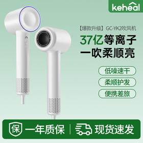  【不烫头皮 重现亮泽】科西水光等离子吹风机YK2 37亿等离子 减少静电不易飞翘