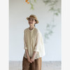 牧衣游原创 打条丝棉净色衬衫轻薄斜襟东方复古文艺宽松衬衣 十安 商品缩略图3