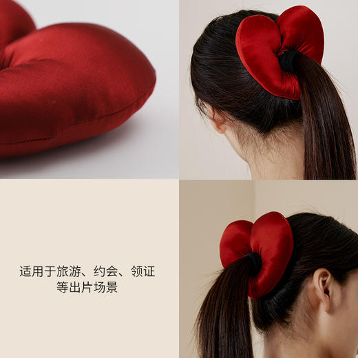 金三塔真丝爱心发圈高级感头饰 JXQ312 商品图3