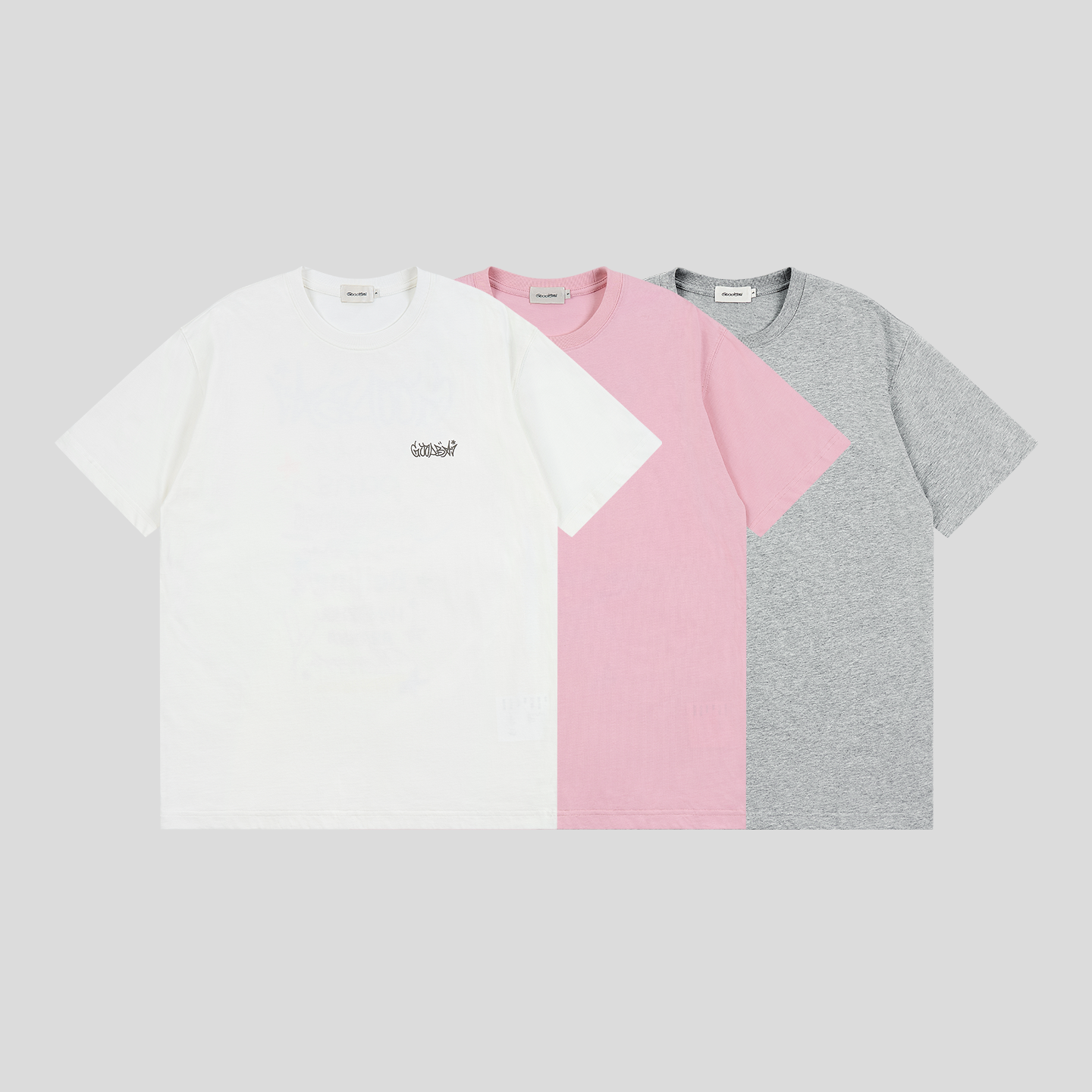 GOODBAI 花体logo城市印花短袖T恤