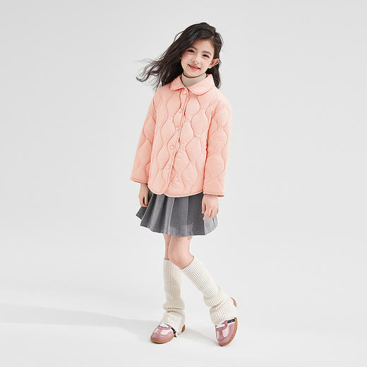 笛莎Deesha 童装女童羽绒服2025冬新款女童衬衫式轻羽绒 商品图2
