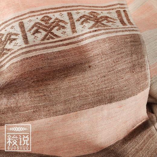 【梭说】限量 木.踏歌行 纯手工撞色亚麻围巾 侗族传统织锦工艺 商品图4