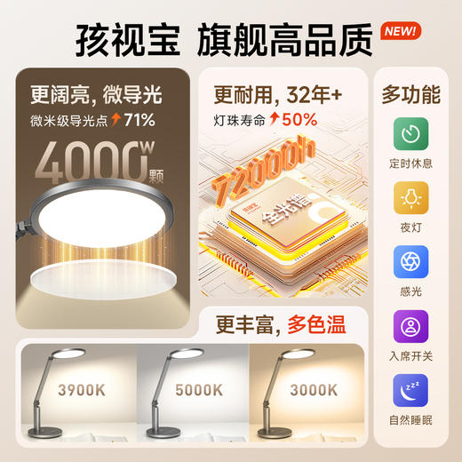 孩视宝护眼灯OH13 书桌全域学习灯新升级 商品图4