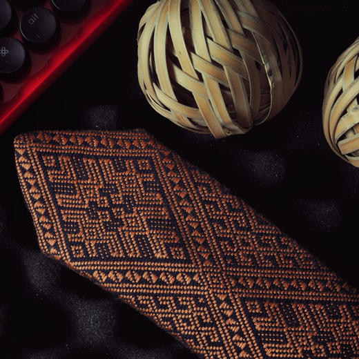 【梭说】素系列 纯手工限量设计领带 侗族传统织锦工艺 棉 商品图5