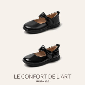 ARIACA艾芮苏女童皮鞋校园小黑鞋25春季新款女孩真皮单鞋儿童鞋子163-19