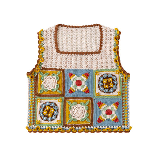 苏苏姐家花田背心手工DIY钩针纯棉上衣蕾丝线毛线团自制材料包 商品图4