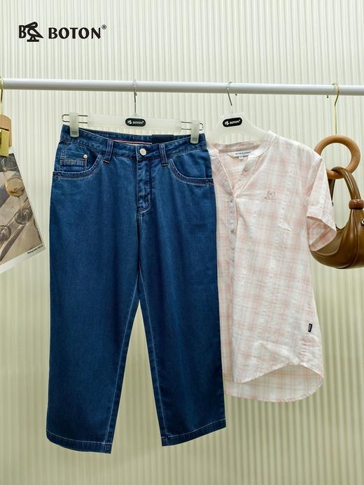 【第2件半价！尾货清仓不退换】波顿女士弹力七分牛仔裤LF552216 商品图1