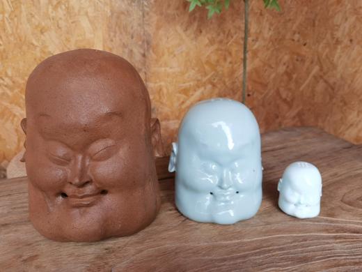 薛继业 匣钵土 陶瓷雕塑弥勒佛香器青牛香器桌面创意摆件艺术摆件 商品图8